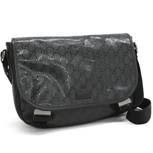 Gucci Messenger Shoulder Bag GG Imprime Black